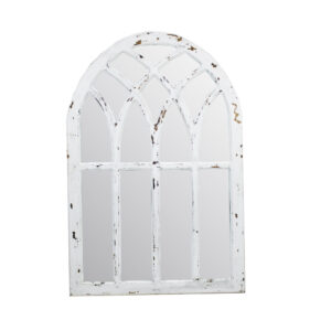 White Cathedral Arch Wall Mirror