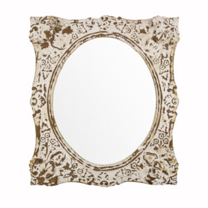 French Wooden Cecile Carved Wall Mirror