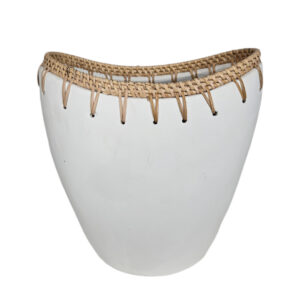 Ariana Decorative Terra and Rattan Vase
