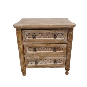 Natural Wooden Mabel Bedside Pedestal