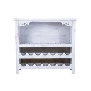 Wooden Light Weight White Laguna Wine Cabinet