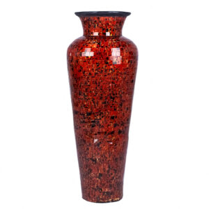 Pottery Red Mosaic Vase