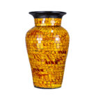 Pottery Orange Mosaic Vase