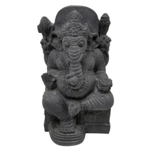 Grey Stone Cast Ganesha Statue