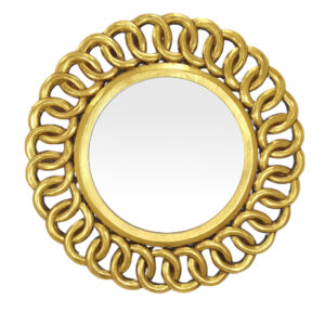 Golden Rope Link Wall Mirror