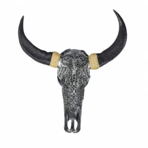 Resin Tribal Buffalo Skull Wall Hanging