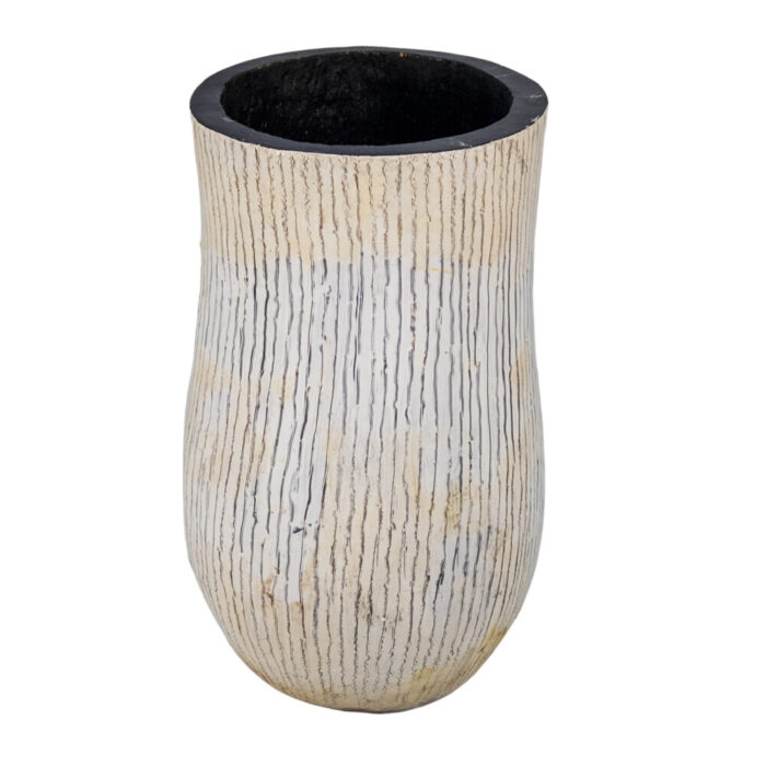White Palm Plant Pot