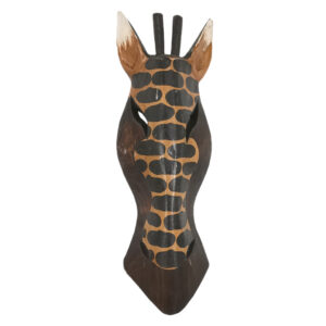 Wooden Animal Mask Wall Hanging - Giraffe