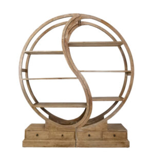 Wooden Ying Yang Display Shelf