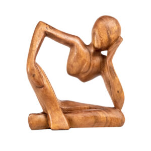 Wooden Abstract Thinking Statue