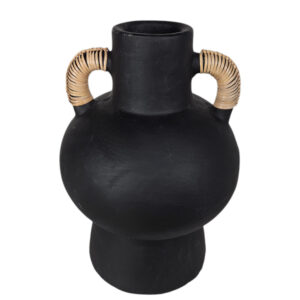 Aretha Terra And Rattan Vase