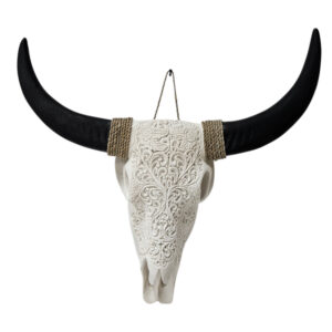 Carved Buffalo Skull Wall Hanging
