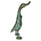 Wooden Green Carved Quacky Duck