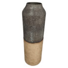 Grey-Metal-And-Rope-Decorative-Tal-Vase-Front-Top.jpg