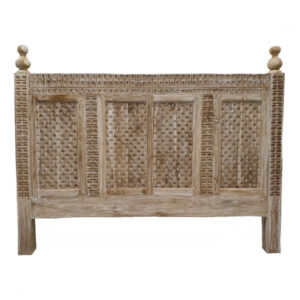 Rustic Wooden Mabel Carved Headboard