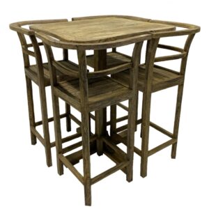 Darmo Interlocking Bar Table Set With Chairs