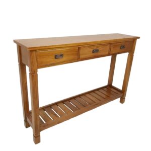 Teak Eva Console Table With Drawers