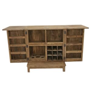 Wooden Barbados Folding Bar With Storage