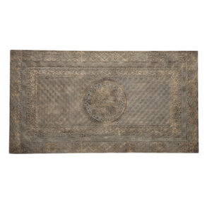 Brown Lotus Carved Wall Panel