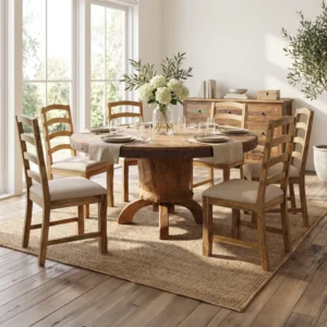 Teak Round Ivar Dining Table