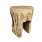 Suar Natural Carved Side TableStool KIZ0105 Side Top