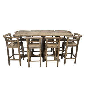 Darmo Teak Bar Table And Chairs Set