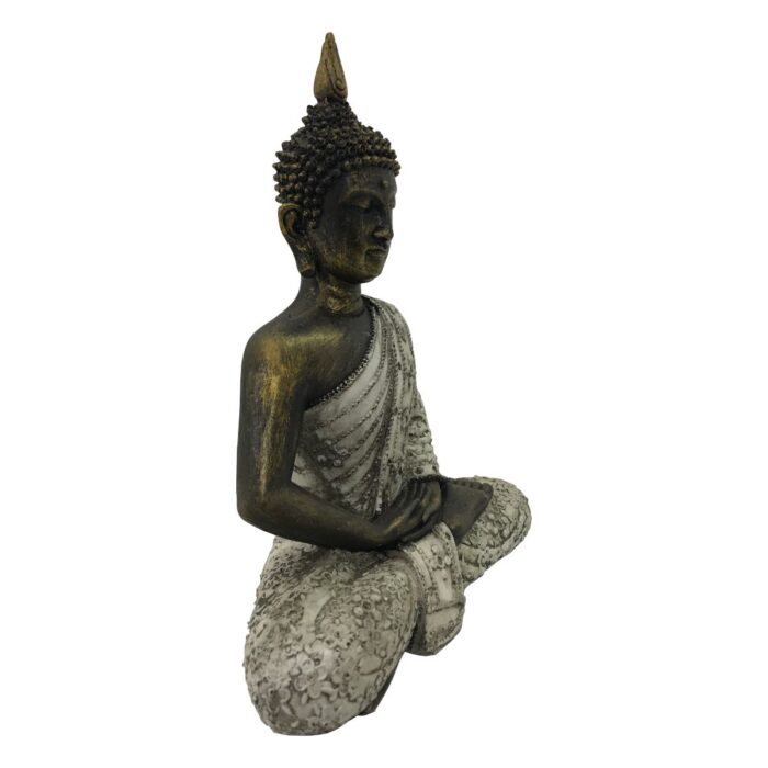 UAS5057-Buddha-Resin-Berselia-Gold-White-22x10x30cm-Side-Sotran.jpg