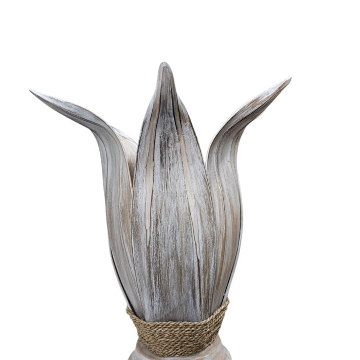White Wash Coco lamp Top