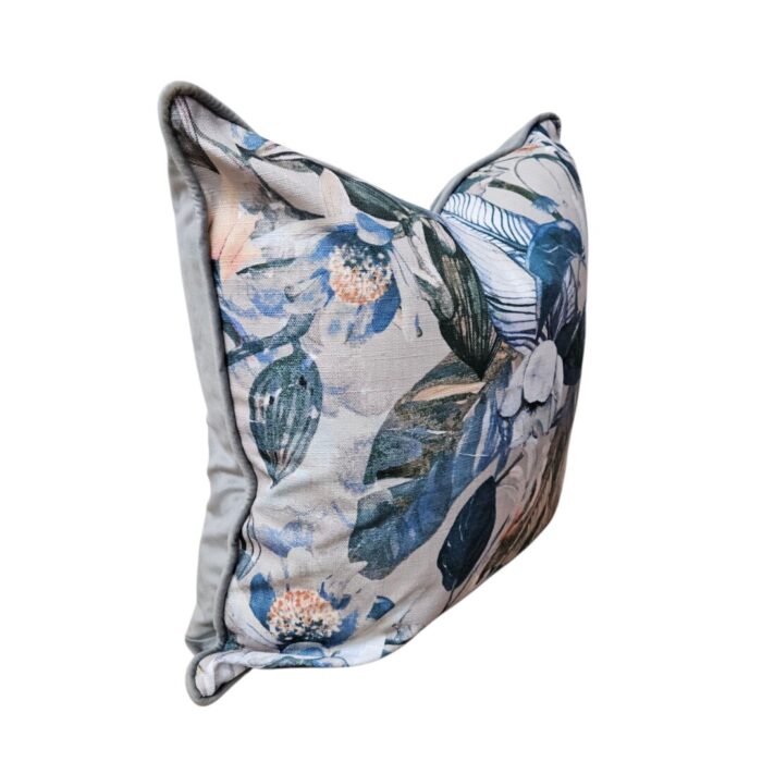 Wild Proteas Feather Scatter Cushion Side