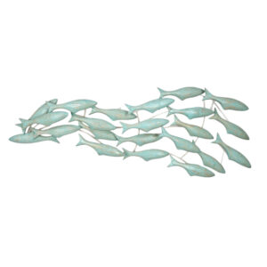Teal Swimming Fish Wall Hanging