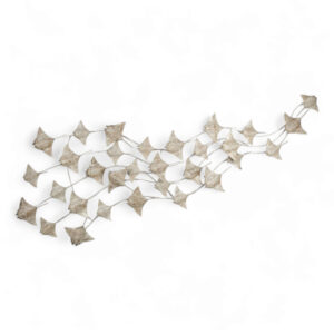 Natural Brown Swimming Manta Ray Wall Hanging