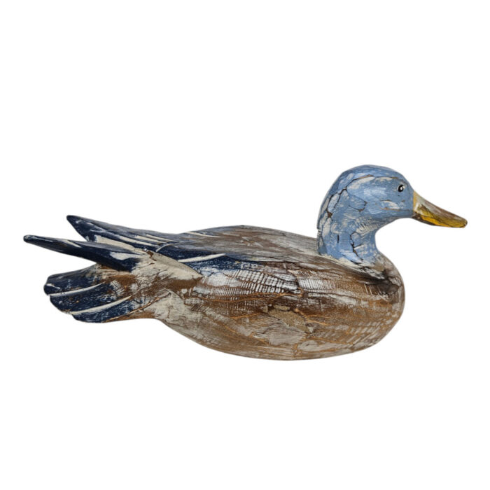 Decorative Carved Blue Deena Duck