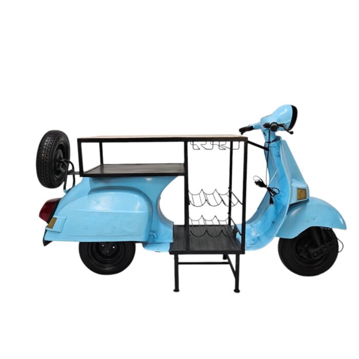 Blue Scooter Bar Counter Full Side