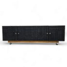 Abene Teak Carved Plasma Unit Main