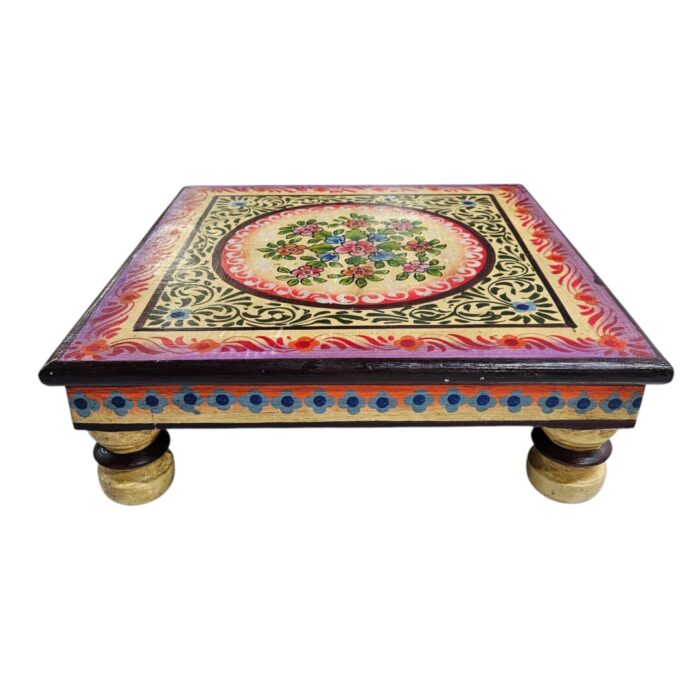 Bajot Mini Table Yellow Purple Front Top