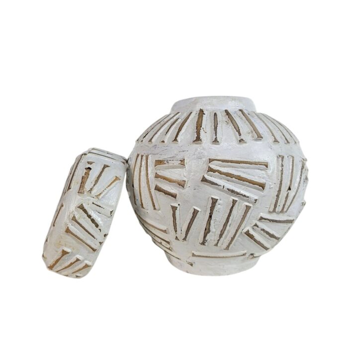 Bambu Pot With Lid 15cm Open