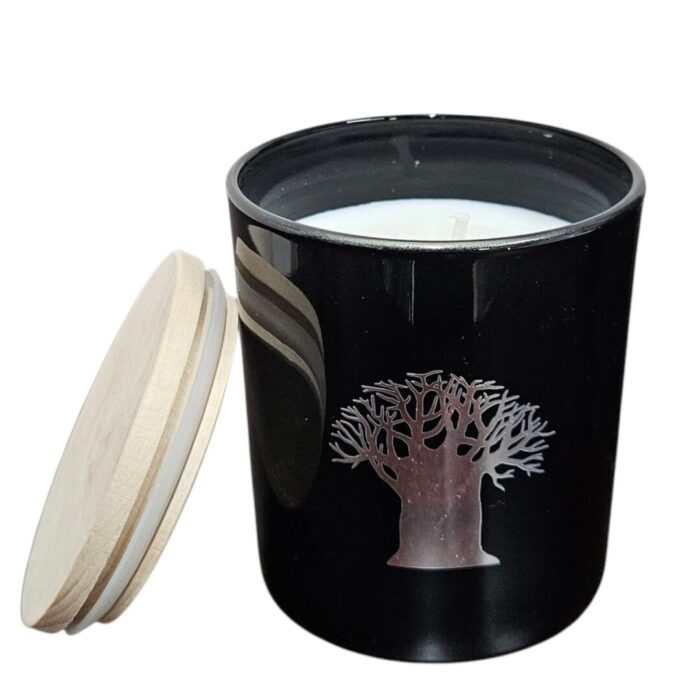 Black Mocana Scented Candle Open Top