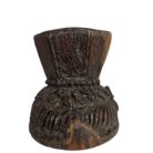 Candle Holder Varnished Brown Mix