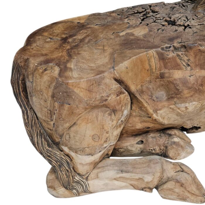 Teak Sable Resting Sculpture/Bench