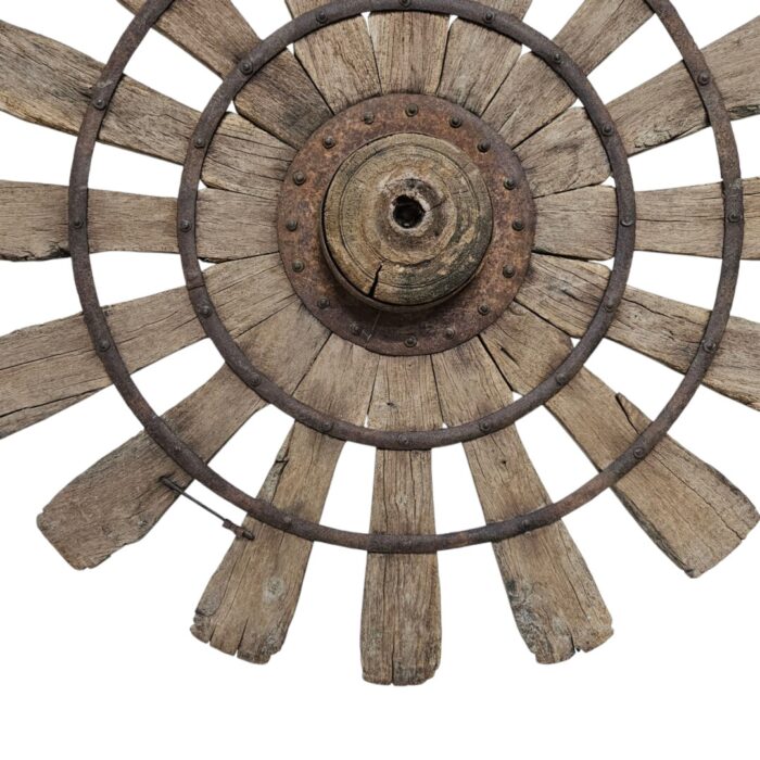 Carved Wheel Wall Decor