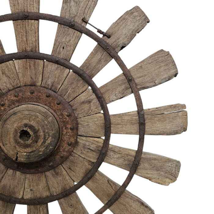 Carved Wheel Wall Decor