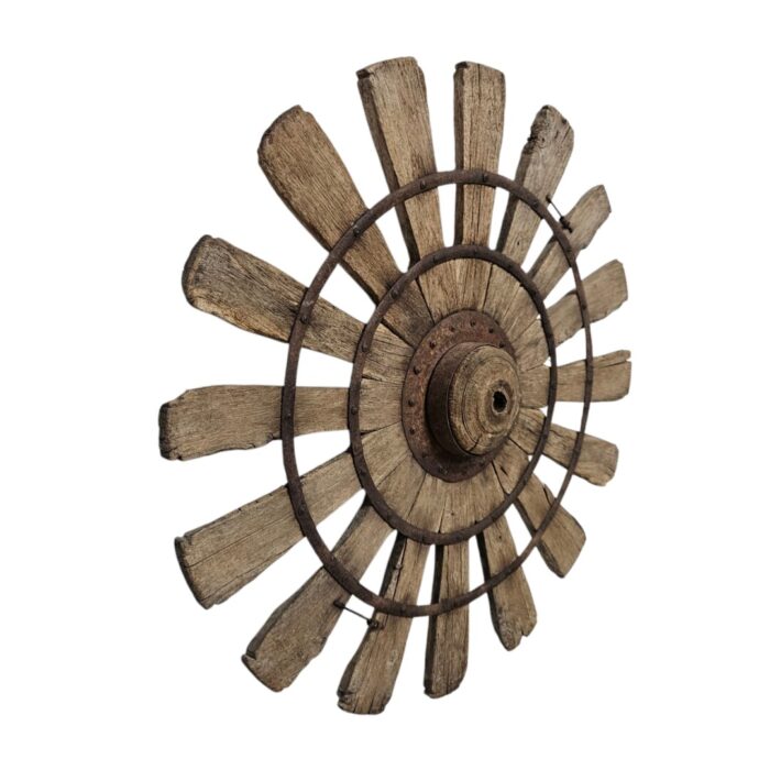 Carved Wheel Wall Decor