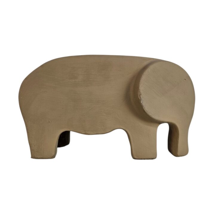 Elephant Decor Pottery Tan 30cm