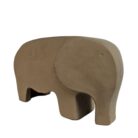 Elephant Decor Pottery Tan 30cm Side