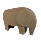 Elephant Decor Pottery Tan 40cm Side