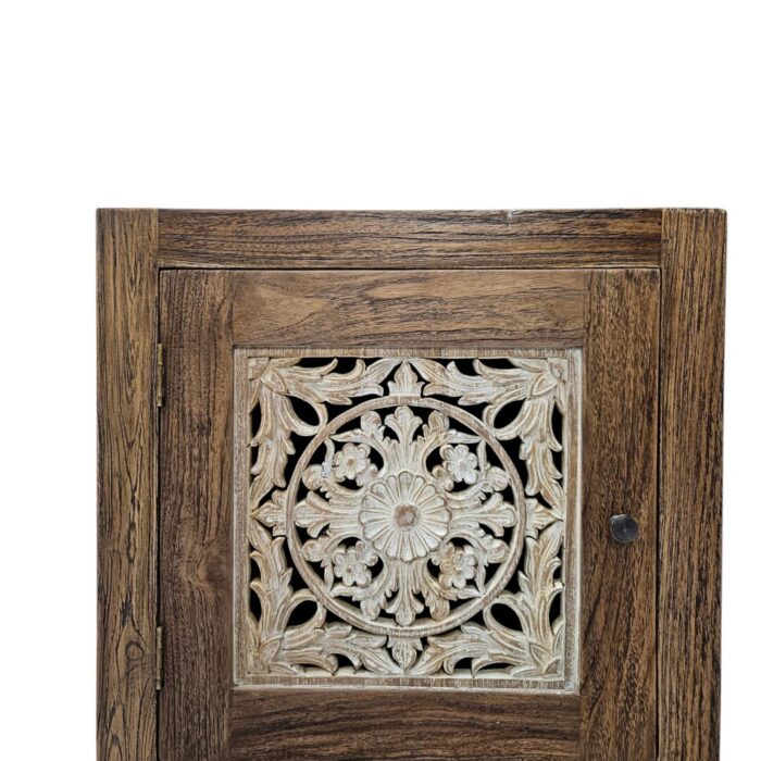 Mandala Teak Bedside Pedestal