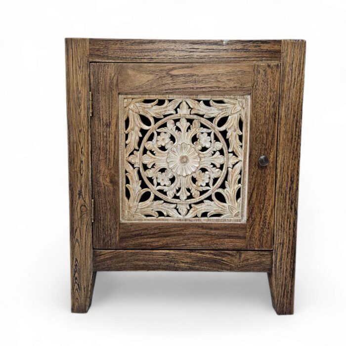 Mandala Teak Bedside Pedestal