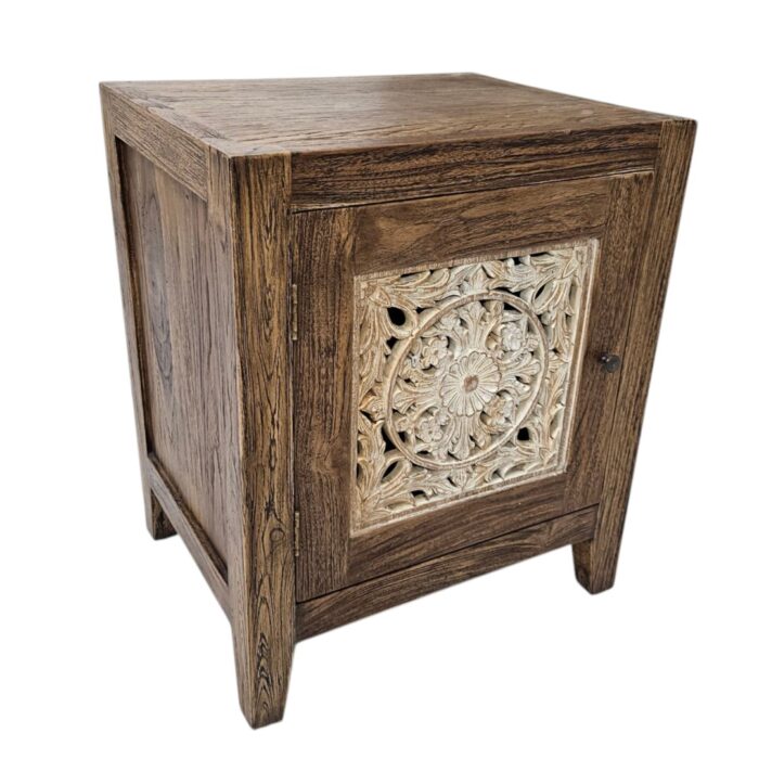 Mandala Teak Bedside Pedestal