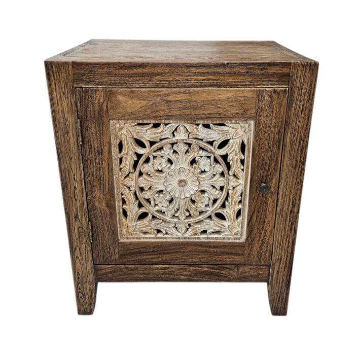 Mandala Teak Bedside Pedestal