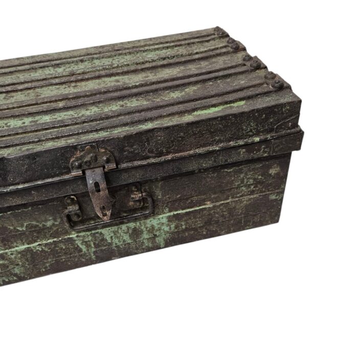 Metal Trunk Vintage Rust Close Up